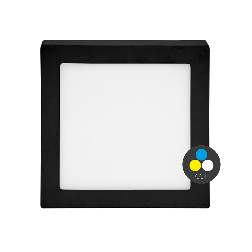 LED Stropna svjetiljka RAFA LED/18W/230V 3000/4000/6000K 22x22 cm crna