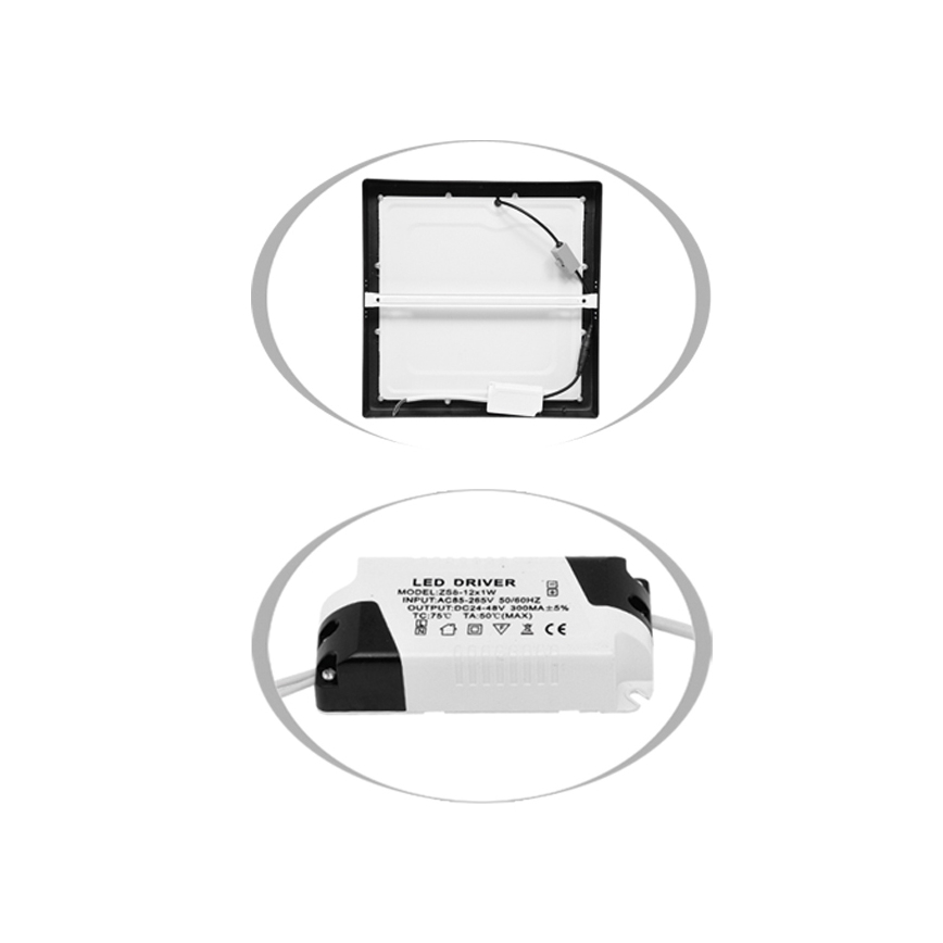 LED Stropna svjetiljka RAFA LED/25W/230V 3000/4000/6000K 30x30 cm crna