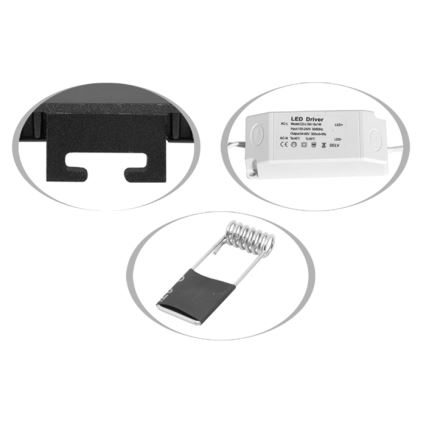 LED Ugradbena svjetiljka za kupaonicu LADA LED/18W/230V 3000/4000/6000K pr. 22 cm IP44 crna