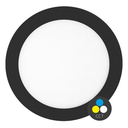 LED Ugradbena svjetiljka za kupaonicu LADA LED/25W/230V 3000/4000/6000K pr. 30 cm IP44 crna