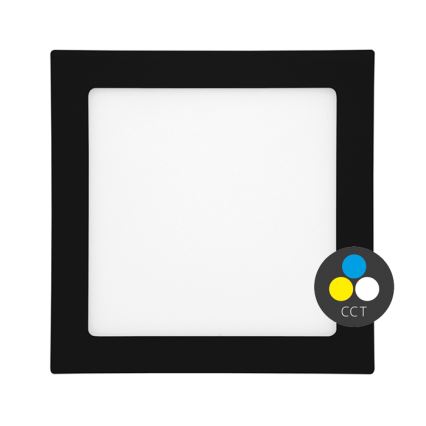 LED Ugradbena svjetiljka za kupaonicu RAFA LED/12W/230V 3000/4000/6000K 17x17 cm IP44 crna