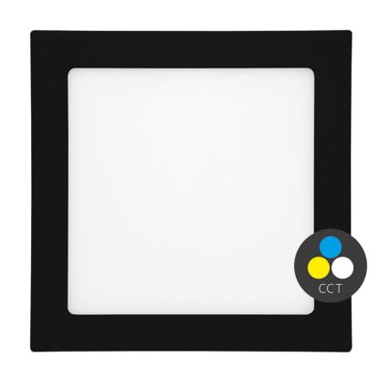 LED Ugradbena svjetiljka za kupaonicu RAFA LED/18W/230V 3000/4000/6000K 22x22 cm IP44 crna