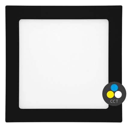 LED Ugradbena svjetiljka za kupaonicu RAFA LED/25W/230V 3000/4000/6000K 30x30 cm IP44 crna