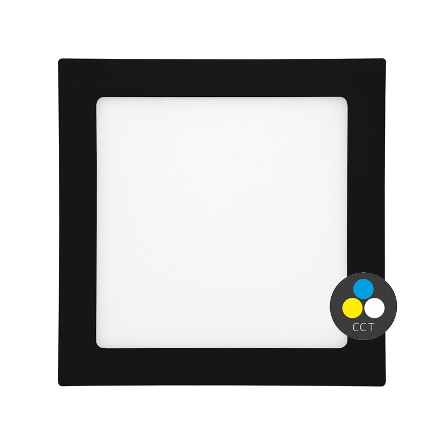 LED Ugradbena svjetiljka za kupaonicu RAFA LED/25W/230V 3000/4000/6000K 30x30 cm IP44 crna