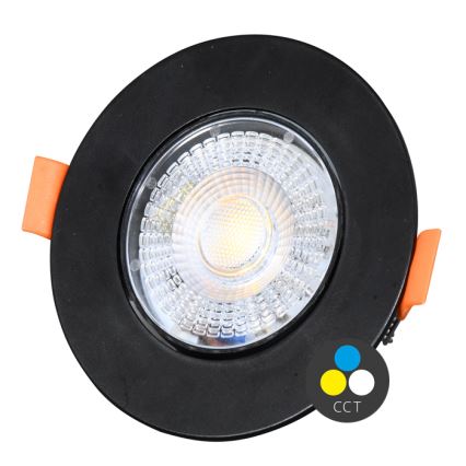LED Prigušiva ugradbena svjetiljka ZITA LED/3/5/7W/230V 3000/4000/6000K pr. 9 cm crna