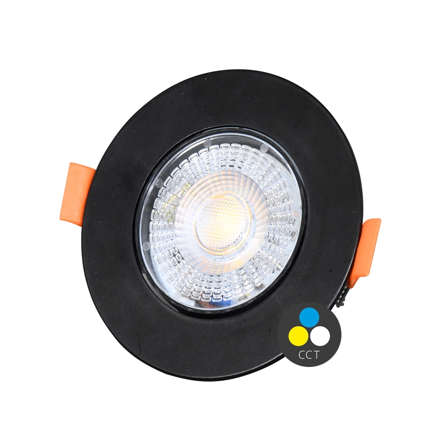 LED Prigušiva ugradbena svjetiljka ZITA LED/3/5/7W/230V 3000/4000/6000K pr. 9 cm crna