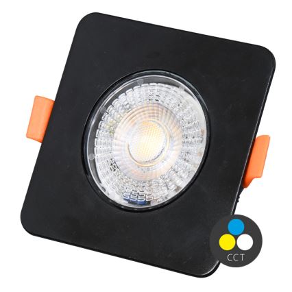 LED Ugradbena stropna svjetiljka s prigušivanjem KENT LED/3/5/7W/230V3000/4000/6000K 9x9 cm crna