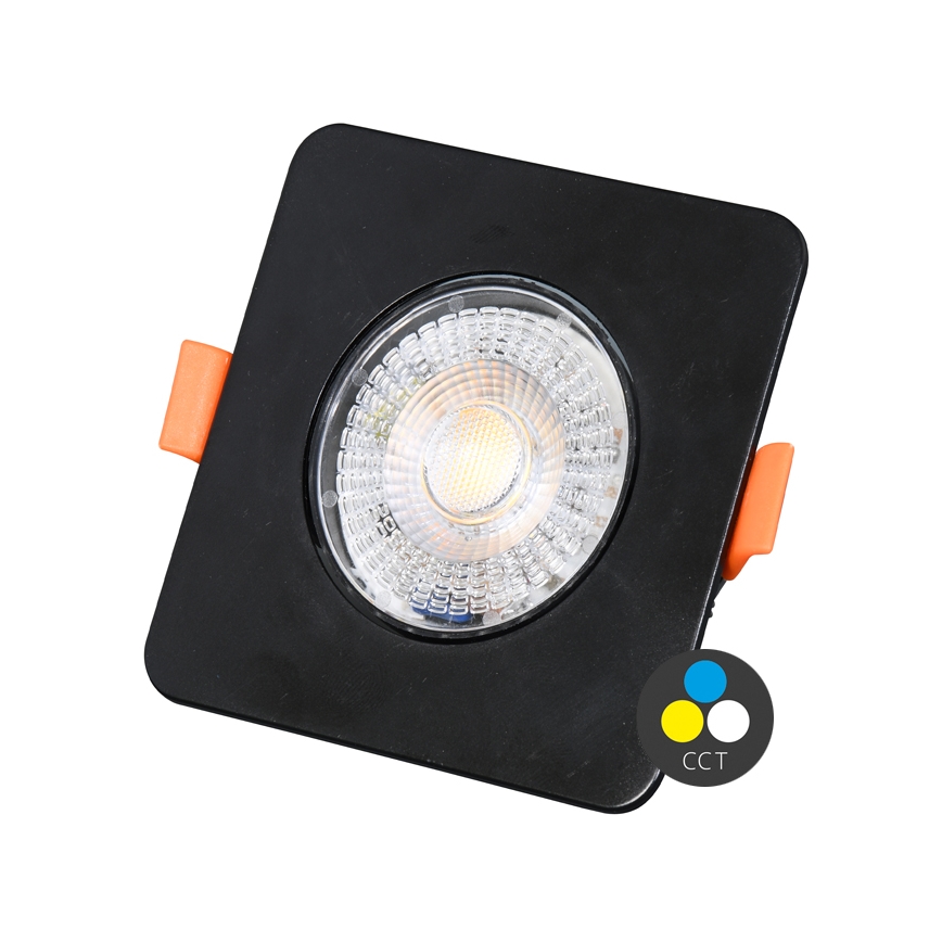 LED Ugradbena stropna svjetiljka s prigušivanjem KENT LED/3/5/7W/230V3000/4000/6000K 9x9 cm crna