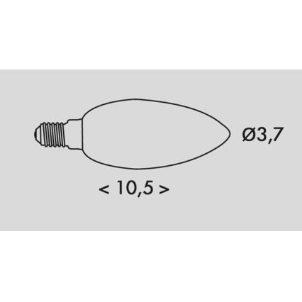 LED Žarulja RETRO C37 E14/2W/230V 3000K 320lm