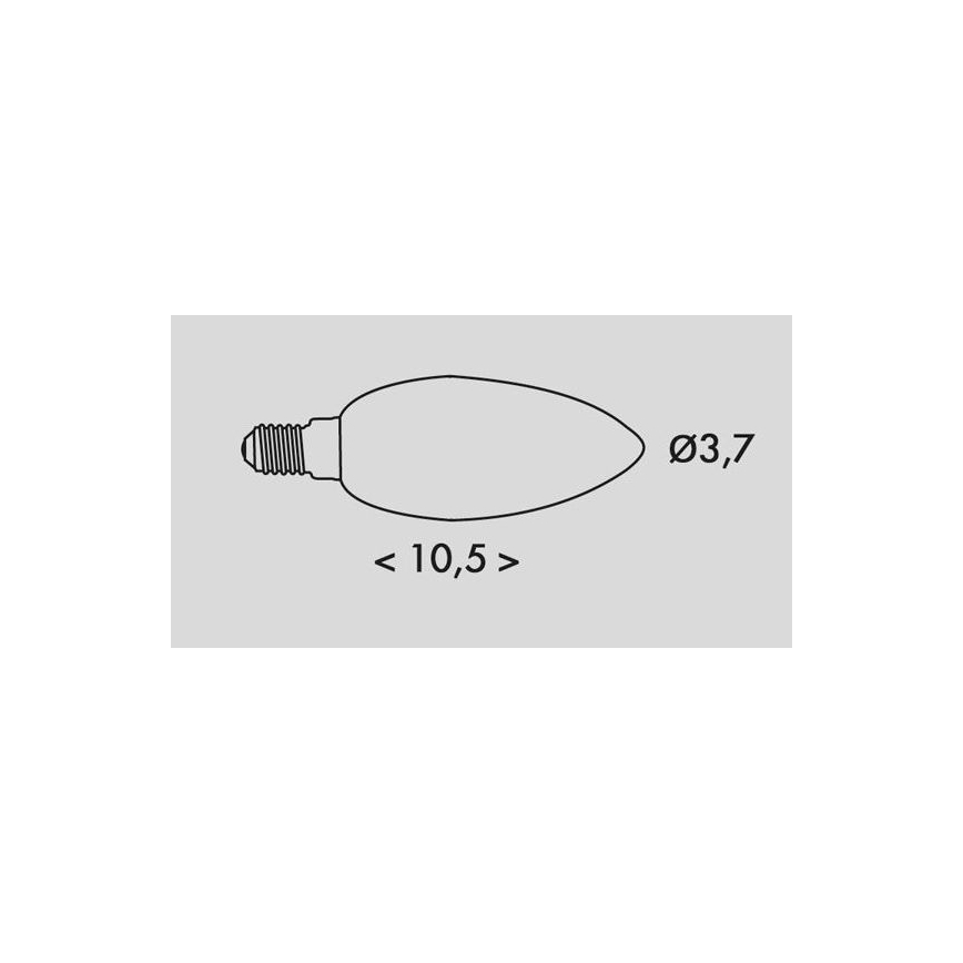 LED Žarulja RETRO C37 E14/2W/230V 3000K 320lm