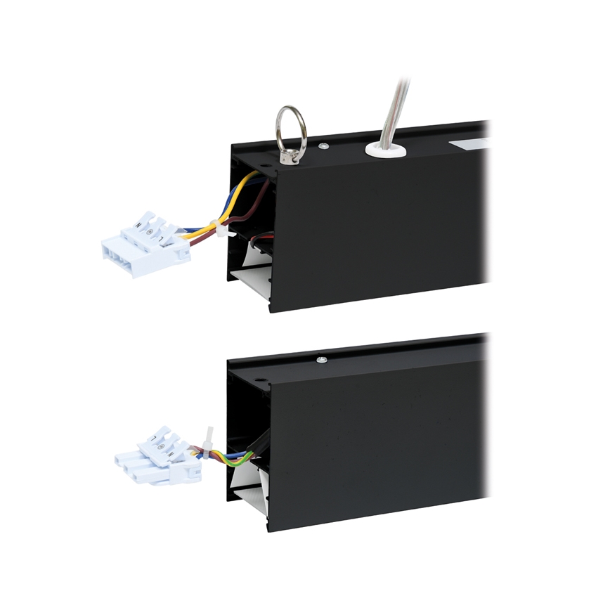 LED Stropna svjetiljka DONAR LED/28W/230V 4000K 120 cm crna