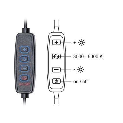 LED Prigušiva stolna lampa LIPA LED/10W/230V 3000-6000K bijela