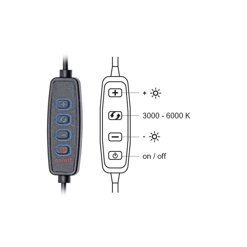 LED Prigušiva stolna lampa LIPA LED/10W/230V 3000-6000K crna