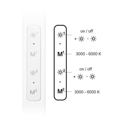 LED Prigušiva stolna lampa SPACE LED/8W + LED/11W/230V 3000-6000K bijela