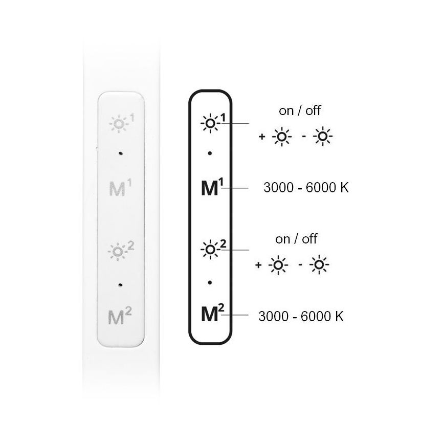 LED Prigušiva stolna lampa SPACE LED/8W + LED/11W/230V 3000-6000K bijela