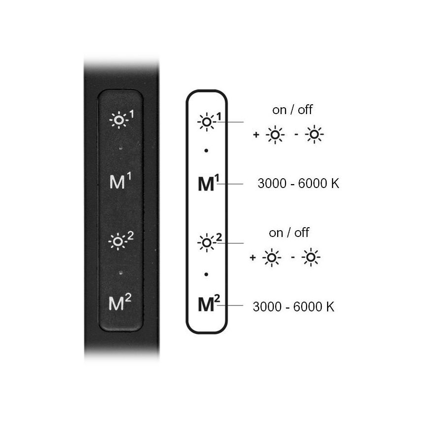 LED Prigušiva stolna lampa SPACE LED/8W + LED/11W/230V 3000-6000K crna