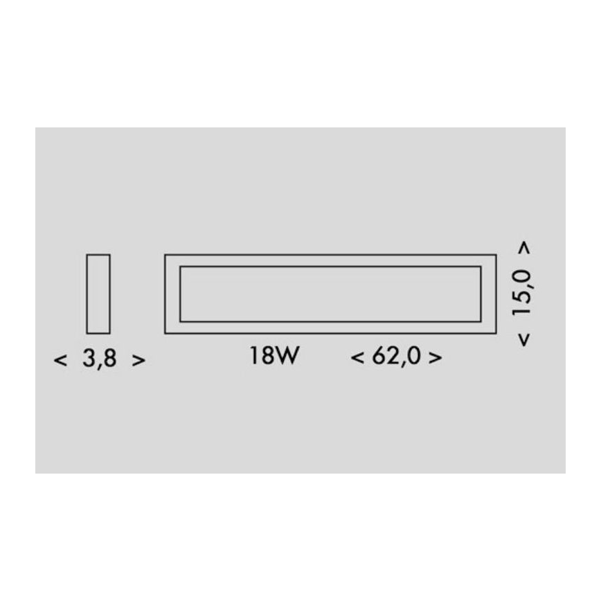 LED Stropna svjetiljka PILO LED/18W/230V 4100K 62 cm crna