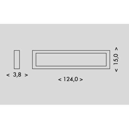 LED Stropna svjetiljka PILO LED/36W/230V 4100K 124 cm crna