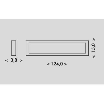 LED Stropna svjetiljka PILO LED/36W/230V 4100K 124 cm crna