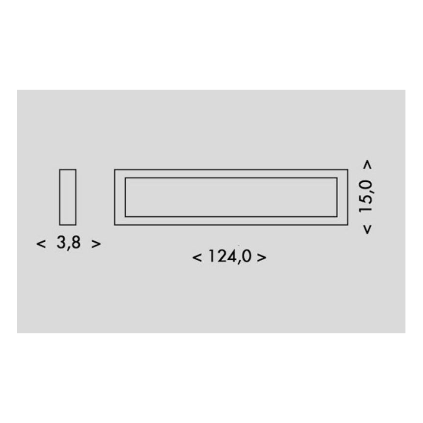 LED Stropna svjetiljka PILO LED/36W/230V 4100K 124 cm crna
