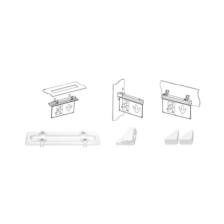 LED Sigurnosna svjetiljka ALPHA LED/2,7W/230V 6000K 800 mAh