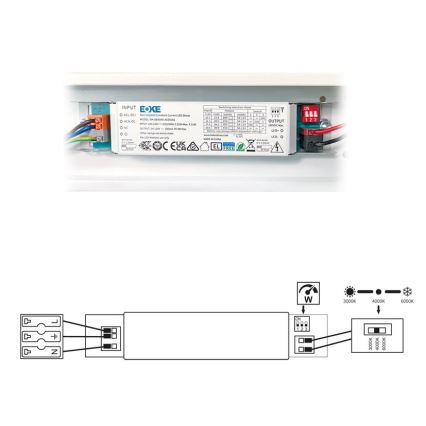 LED Fluorescentna svjetiljka VELO LED/11/15/20W/230V 3000/4000/6000K 60 cm bijela