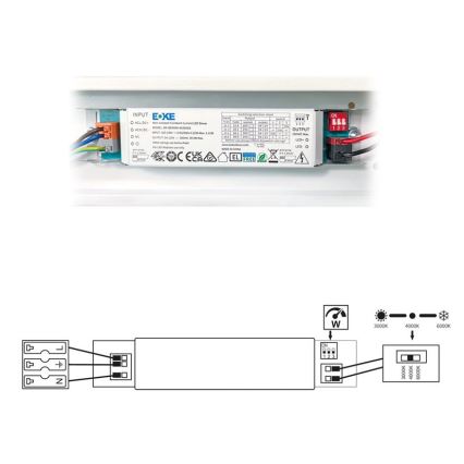 LED Cijevno svjetlo VELO LED/24/32/40W/230V 3000/4000/6000K 120 cm bijela
