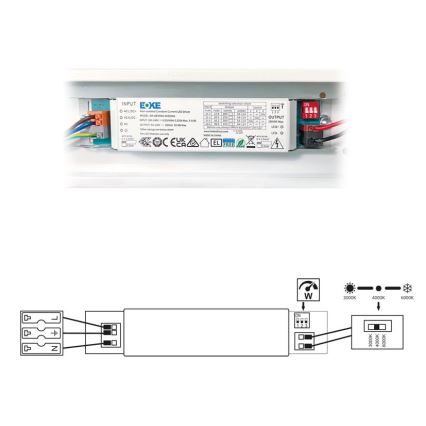 LED Fluorescentna svjetiljka VELO LED/36/48/60W/230V 3000/4000/6000K 150 cm bijela