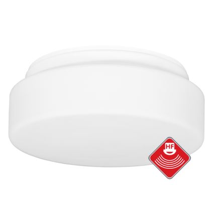 Vanjsko stropno svjetlo s senzorom HECTOR 1xE27/60W/230V promjer 25 cm IP44 opalno bijela