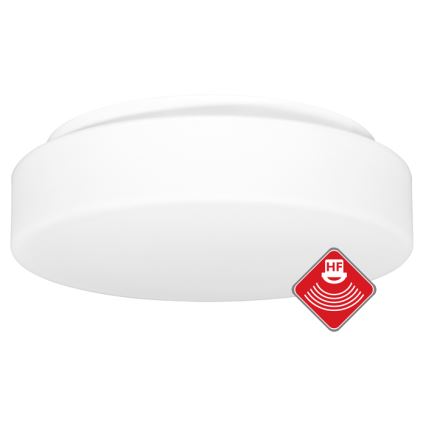 Vanjska stropna svjetiljka sa senzorom HECTOR 1xE27/60W/230V pr. 30 cm IP44 opal bijela