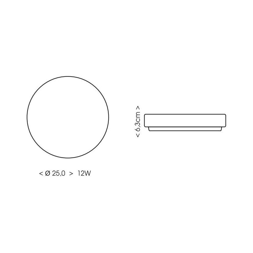 LED Stropna svjetiljka za kupaonicu LIRA LED/12W/230V 4000K pr. 25 cm IP44 crna