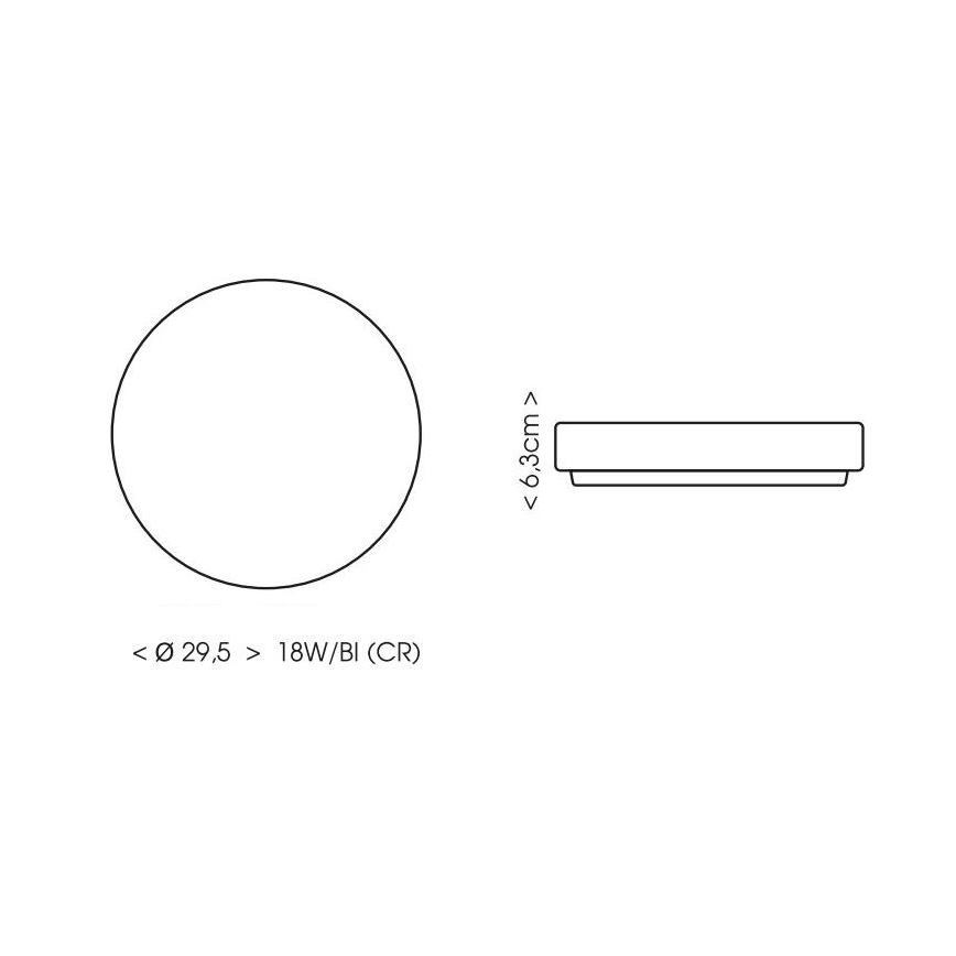 LED Stropna svjetiljka za kupaonicu LIRA LED/18W/230V 4000K pr. 29,5 cm IP44 bijela