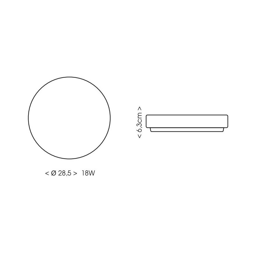 LED Stropna svjetiljka za kupaonicu LIRA LED/18W/230V 4000K pr. 28,5 cm IP44