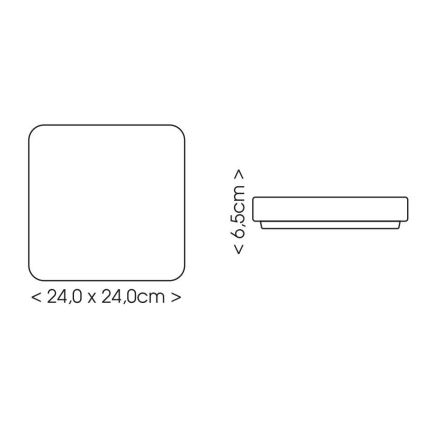 LED Stropna svjetiljka za kupaonicu LUKY LED/12W/230V 4000K 24x24 cm IP44