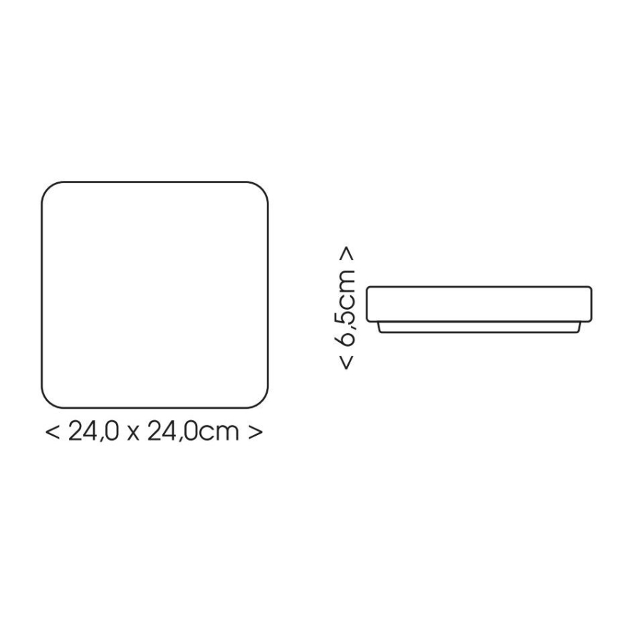 LED Stropna svjetiljka za kupaonicu LUKY LED/12W/230V 4000K 24x24 cm IP44