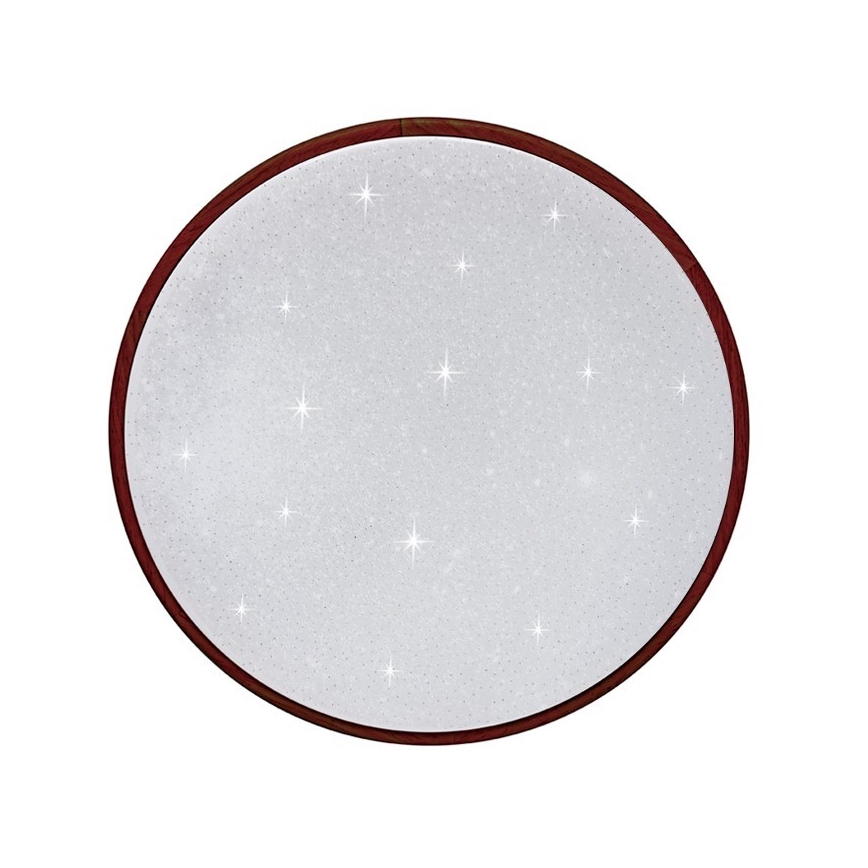 LED Prigušiva stropna svjetiljka LENA LED/24W/230V 3000-6500K hrast + daljinski upravljač