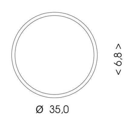 LED Vanjska stropna svjetiljka MARTIN LED/25W/230V 3000/4000K pr. 35 cm IP65 bijela