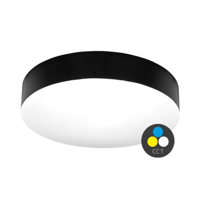LED Stropna svjetiljka za kupaonicu MAKARON LED/24W/230V 3000/4000/6000K pr. 30 cm IP44 crna