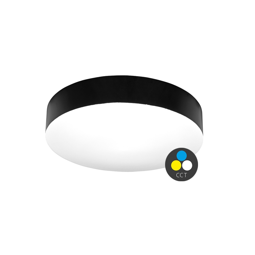 LED Stropna svjetiljka za kupaonicu MAKARON LED/24W/230V 3000/4000/6000K pr. 30 cm IP44 crna