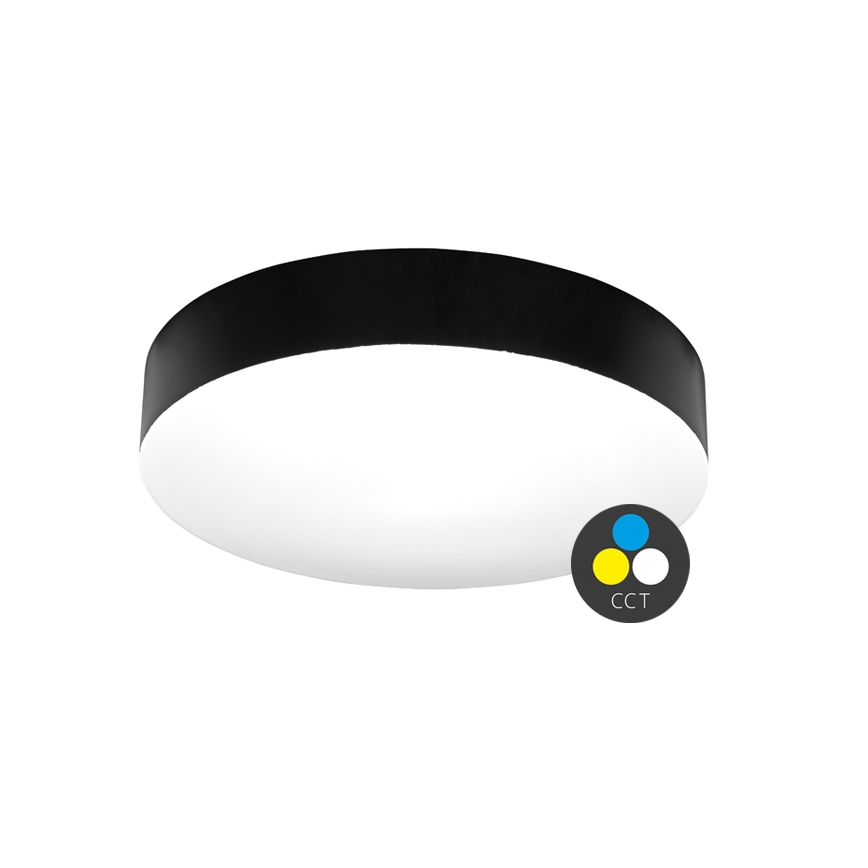 LED Stropna svjetiljka za kupaonicu MAKARON LED/36W/230V 3000/4000/6000K promjer 40 cm IP44 crna