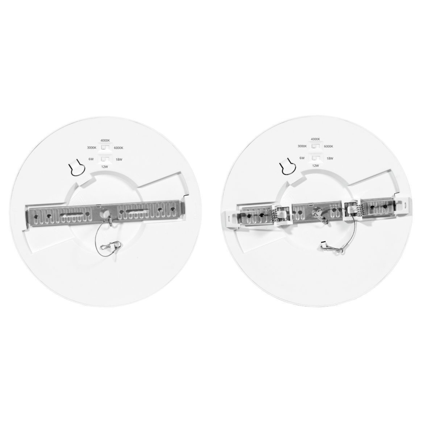 LED Prigušiva ugradbena svjetiljka sa senzorom LEXA LED/6/12/18W/230V 3000/4000/6000K pr. 22,5 cm bijela