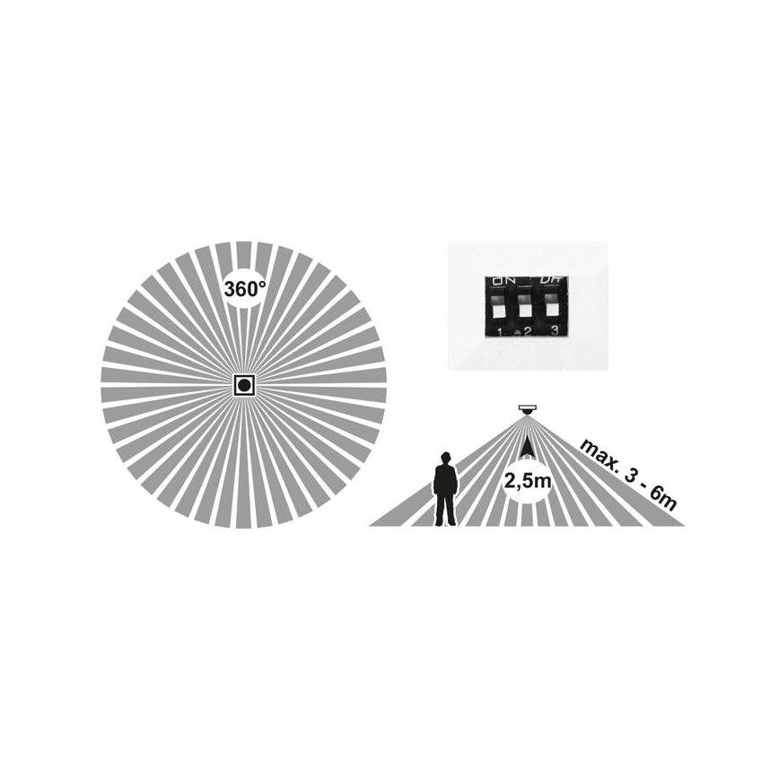 LED Prigušiva ugradbena svjetiljka sa senzorom LEXA LED/12/18/24W/230V 3000/4000/6000K pr. 30 cm bijela