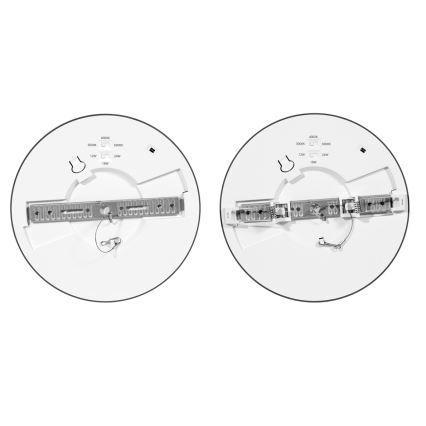 LED Prigušiva ugradbena svjetiljka sa senzorom LEXA LED/12/18/24W/230V 3000/4000/6000K pr. 30 cm crna