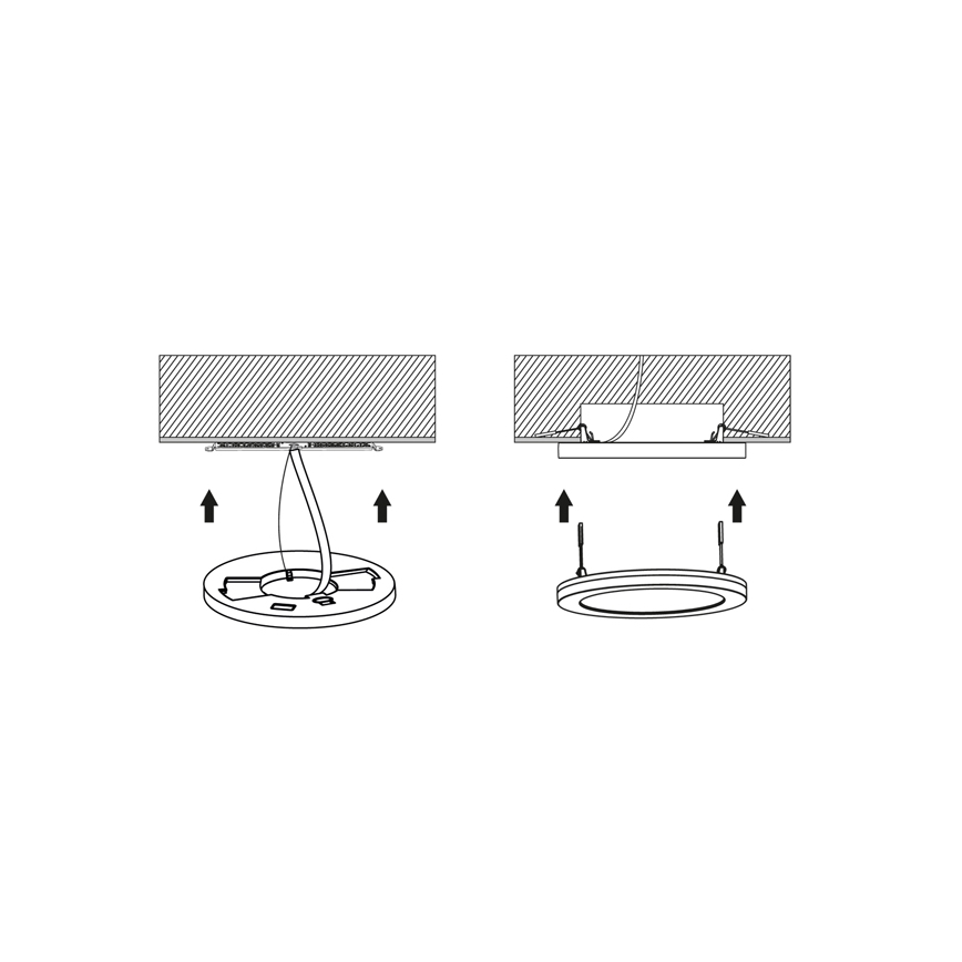 LED Prigušiva ugradbena svjetiljka sa senzorom LEXA LED/12/18/24W/230V 3000/4000/6000K pr. 30 cm crna