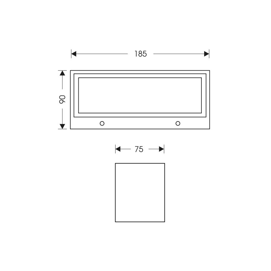 LED Vanjska zidna svjetiljka OSKAR LED/12W/230V 4000K IP54