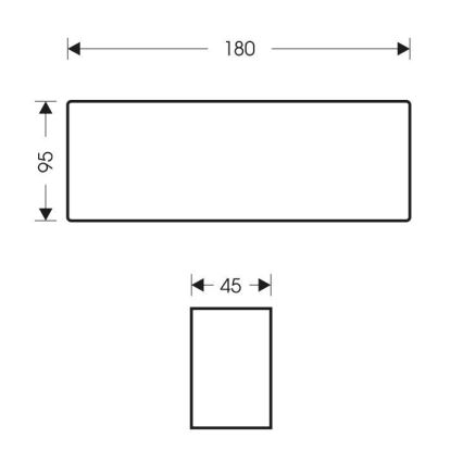 LED Vanjska zidna svjetiljka BRICK 2xLED/6W/230V 3000/4000/6500K IP65 crna