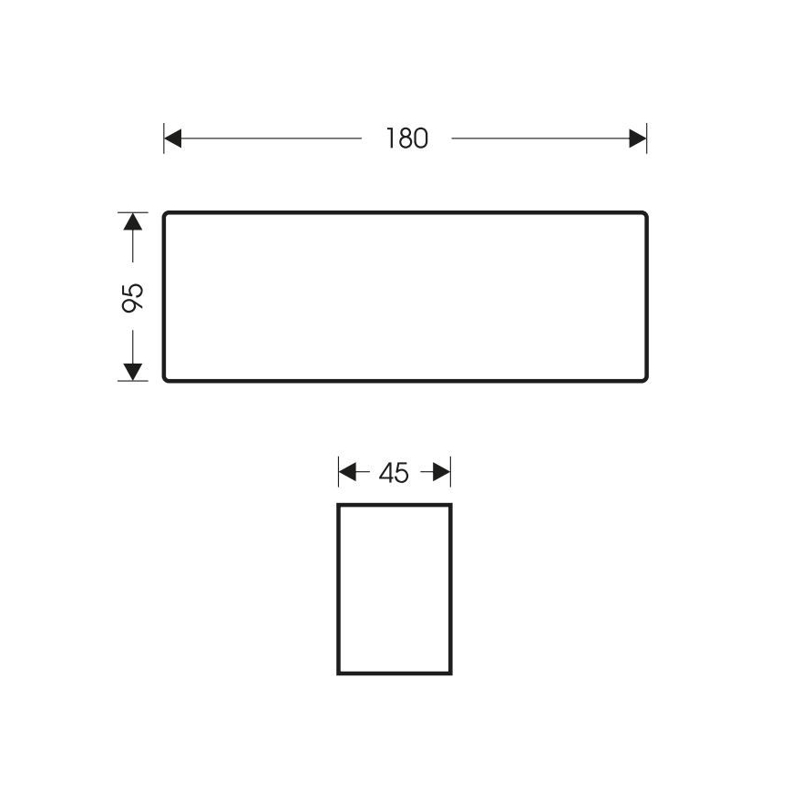 LED Vanjska zidna svjetiljka BRICK 2xLED/6W/230V 3000/4000/6500K IP65 crna
