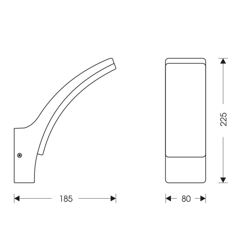 LED Vanjsko zidno svjetlo s senzorom RITA LED/12W/230V 4000K IP65