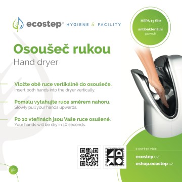 EcoStep 100001 - Informacijska ploča za sušilicu ruku R1.1 CZ/ENG