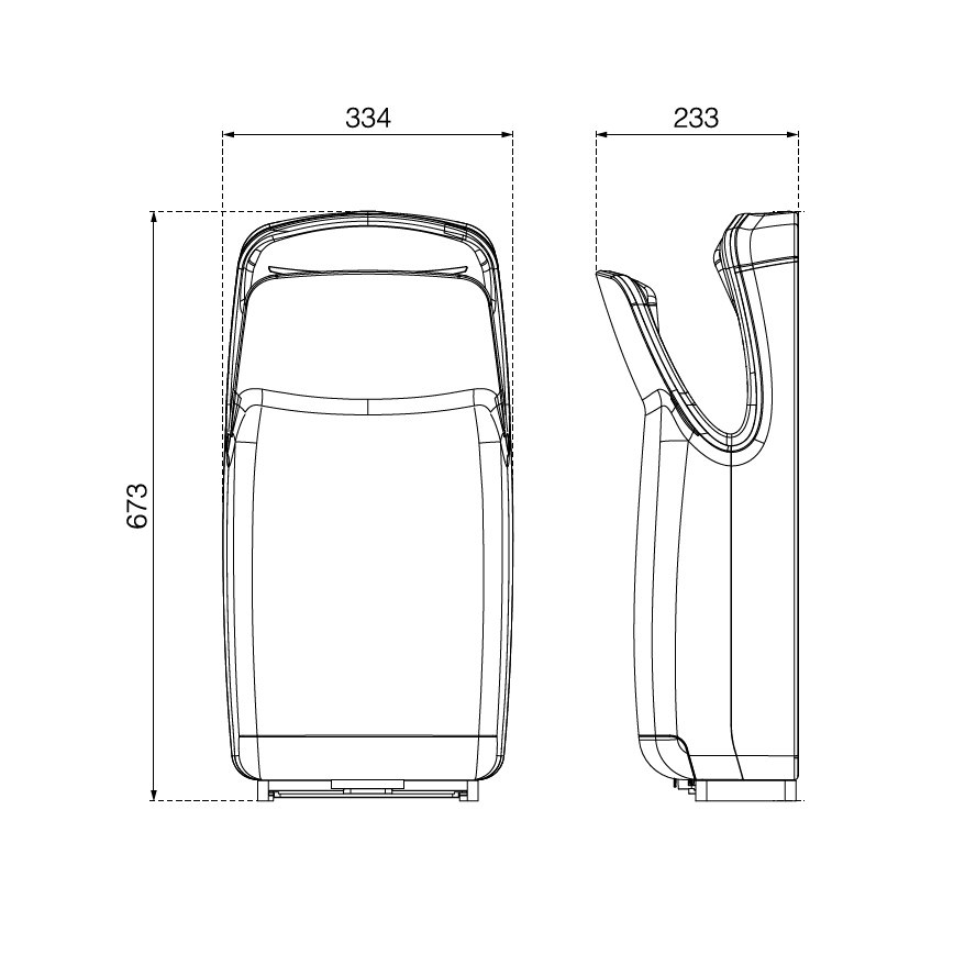 EcoStep 10006 - Sušilica za ruke R1.1 750/1000W/230V srebrna